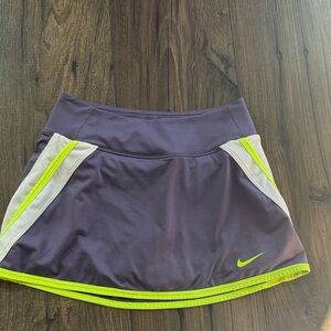 Nike Purple and Lime Green Sports Tennis Skirt sz XS